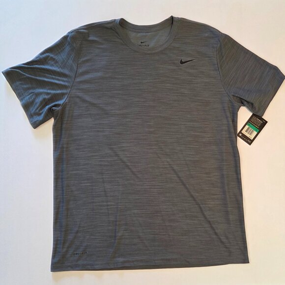 NWT - Nike Dri-FIT Breathe Training T-Shirt XL Charcoal Gray - Picture 1 of 9
